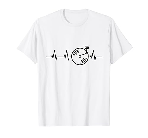 DJ Turntable Heartbeat Music Lover Disc Jockey T-Shirt