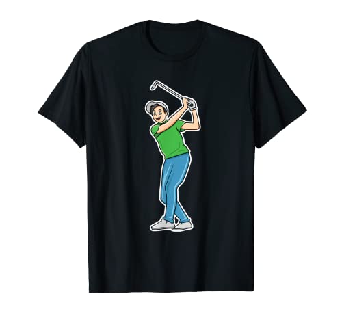 Golf Cartoon Golfing Boy Golf Kids T-Shirt