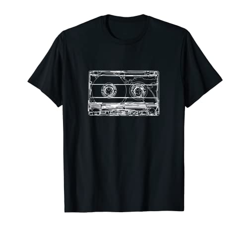 Retro Music Cassette Sketch Vintage Audio Sketch T-Shirt