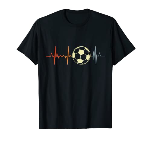 I Love Soccer Heartbeat Football Heartline T-Shirt