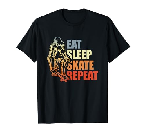 Eat Sleep Skate Repeat Boys Skateboard T-Shirt