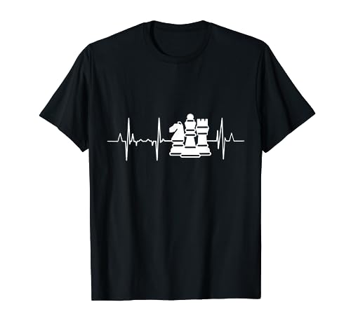 Chess Pieces Heartbeat Chess Player T-Shirt