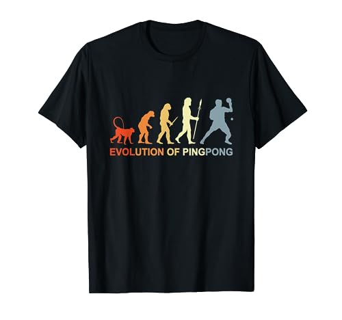 Vintage Evolution of Ping Pong Table Tennis T-Shirt