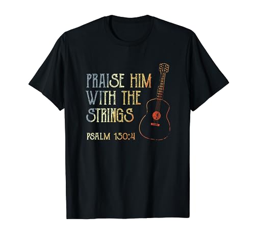Guitarist Christian Music Guitar Player Bible Verse T-Shirt