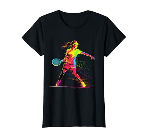 Tennis Girl Retrowave Girls T-Shirt
