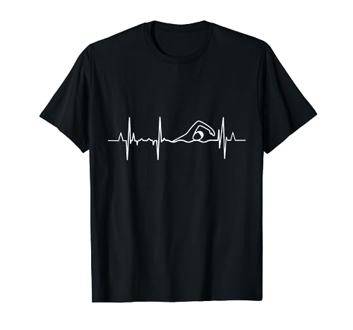 Swimmer Heartbeat Swimming T-Shirt