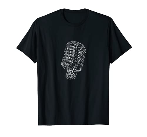 Retro Microphone Singer Musician T-Shirt