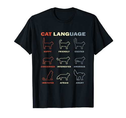 Cat Language for Cat Dad and Cat Mom T-Shirt